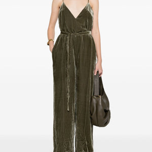 Gold Hawk Velvet jumpsuit