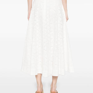 Zimmermann Crush embroidered midi skirt
