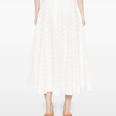 Zimmermann Crush embroidered midi skirt