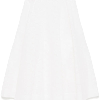 Zimmermann Crush embroidered midi skirt