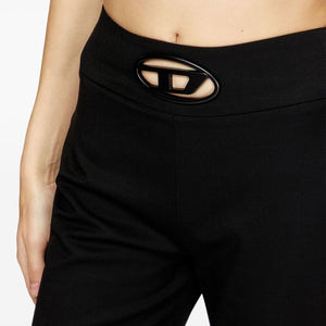 Diesel Oval D logo plaque high-waisted Wool blend trousers