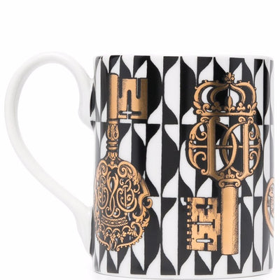 Fornasetti Mug Keys and Diamonds
