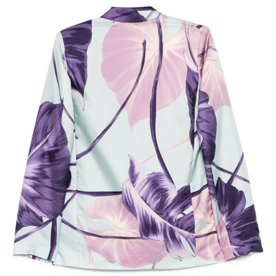F.R.S . Printed silk double-breasted jacket