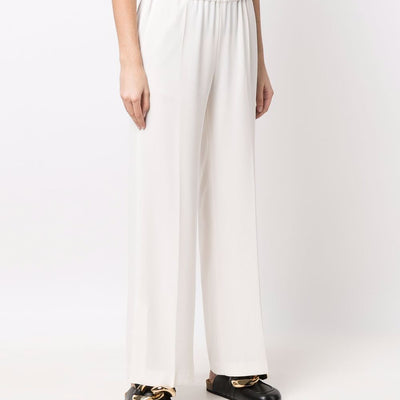 Alberto Biani White Cady Elasticated Trousers