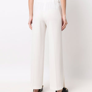 Alberto Biani White Cady Elasticated Trousers