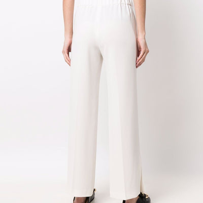 Alberto Biani White Cady Elasticated Trousers