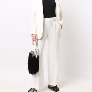 Alberto Biani White Cady Elasticated Trousers