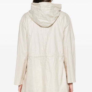 Fay Linen and cotton blend parka coat