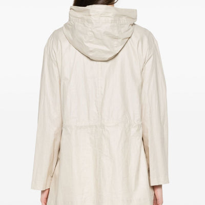 Fay Linen and cotton blend parka coat