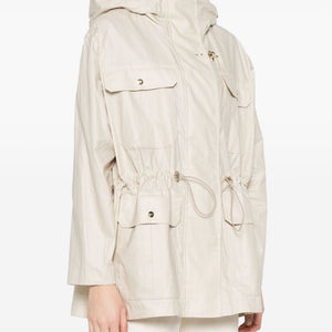 Fay Linen and cotton blend parka coat