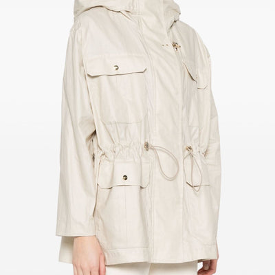 Fay Linen and cotton blend parka coat