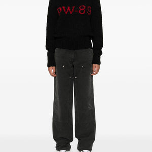 Golden Goose jeans with distressed effect and front patches
