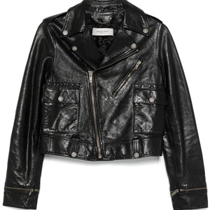 Golden Goose leather jacket with shiny effect