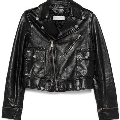 Golden Goose leather jacket with shiny effect