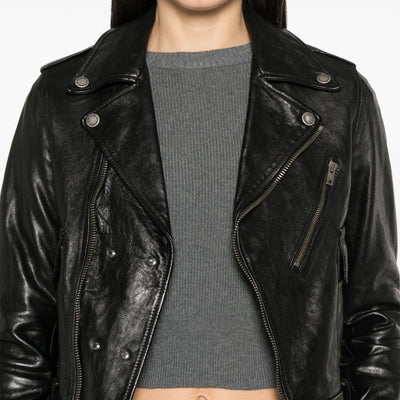 Golden Goose leather jacket with shiny effect
