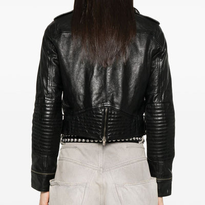 Golden Goose leather jacket with shiny effect