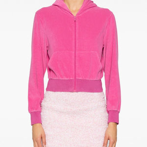 Balenciaga Rhinestone-logo zipped hoodie