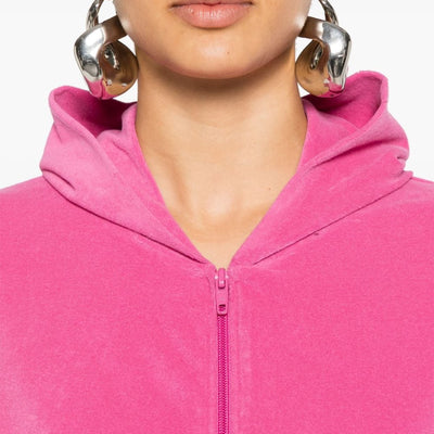 Balenciaga Rhinestone-logo zipped hoodie
