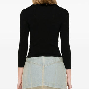 Balenciaga BB-pattern open-knit jumper