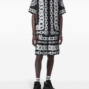 Versace Medusa Chains Silk Shorts