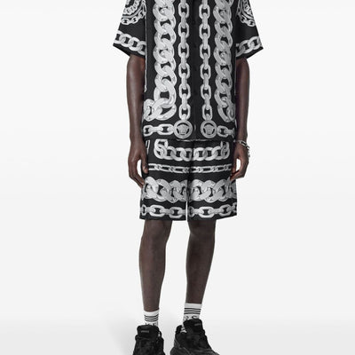 Versace Medusa Chains Silk Shorts
