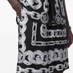 Versace Medusa Chains Silk Shorts