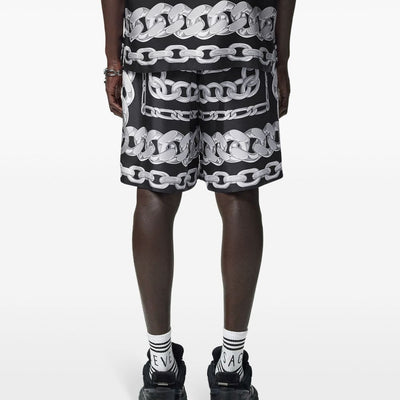 Versace Medusa Chains Silk Shorts