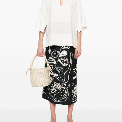 Alberto Biani Blouse with teardrop opening