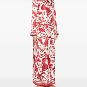 F.R.S . F.R.S. Silk crepe long kaftan dress