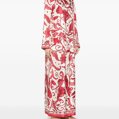 F.R.S . F.R.S. Silk crepe long kaftan dress