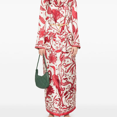 F.R.S . F.R.S. Silk crepe long kaftan dress