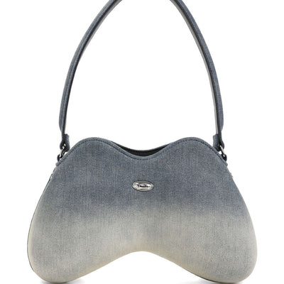 Diesel double-d denim shoulder bag