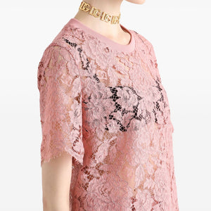 Dolce & Gabbana corded lace short sleeved T-shirt