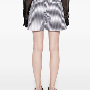 Sportmax Striped cotton shorts