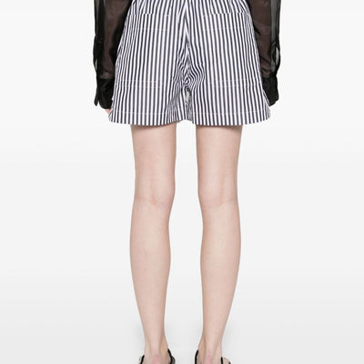 Sportmax Striped cotton shorts