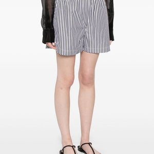 Sportmax Striped cotton shorts