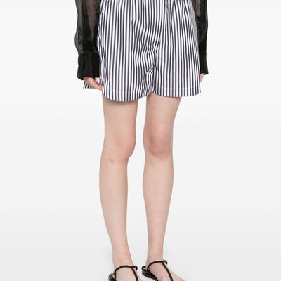 Sportmax Striped cotton shorts