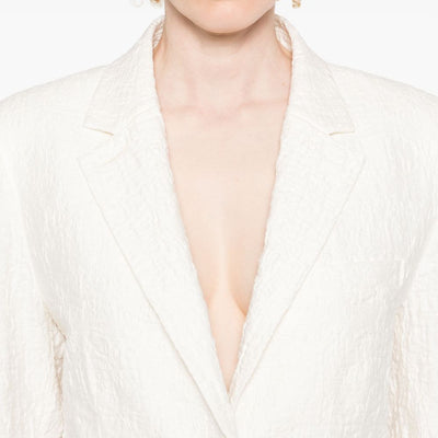 Harris Wharf London crinkled shoulder-pads blazer