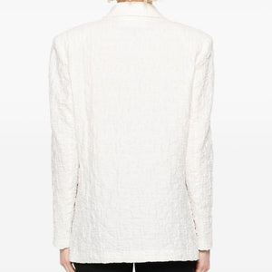 Harris Wharf London crinkled shoulder-pads blazer
