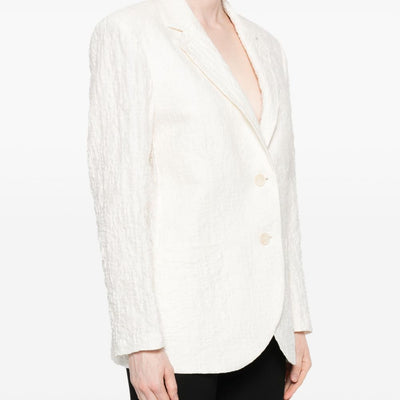 Harris Wharf London crinkled shoulder-pads blazer