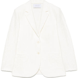 Harris Wharf London crinkled shoulder-pads blazer