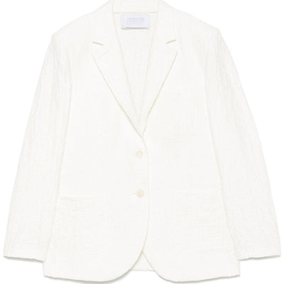 Harris Wharf London crinkled shoulder-pads blazer