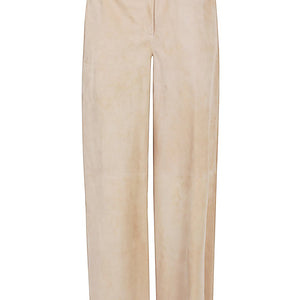 Via Masini 80 Suede leather trousers