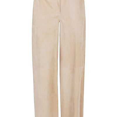 Via Masini 80 Suede leather trousers