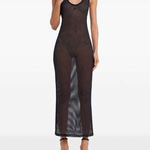 Courreges Cotton long tank dress