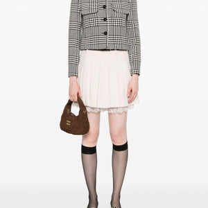 Self-Portrait Houndstooth crop jacket
