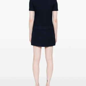 Self-Portrait Short tweed dress with belt
