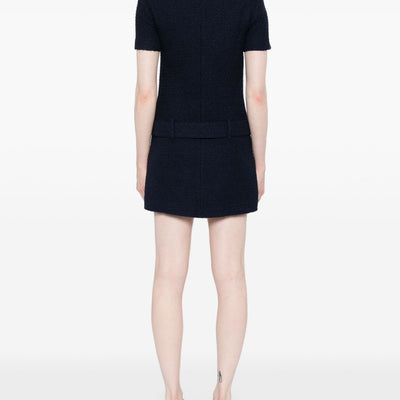 Self-Portrait Short tweed dress with belt