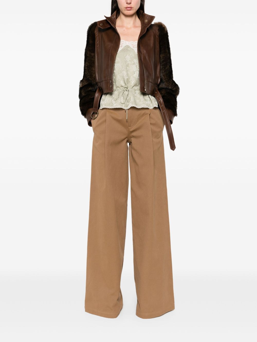 Chloé Chloe Cotton wide-leg trousers