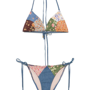 Zimmermann Patchwork Print Bikini Set